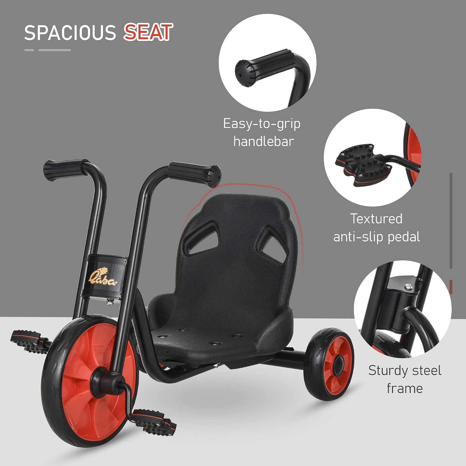 Get Discount Offer Qaba Kids Tricycle with 10 Big Wheels Toddler Pedal Pusher Trike Bike for 2-6 Boys and Girls, Ride-on Toy for Indoor Outdoor 27.5 x 20 x 20.5, Black Top Brands Qaba Kids Tricycle with 10 Big Wheels Toddler Pedal Pusher Trike Bike for 2-6 Boys and Girls, Ride-on Toy for Indoor Outdoor 27.5 x 20 x 20.5, Black