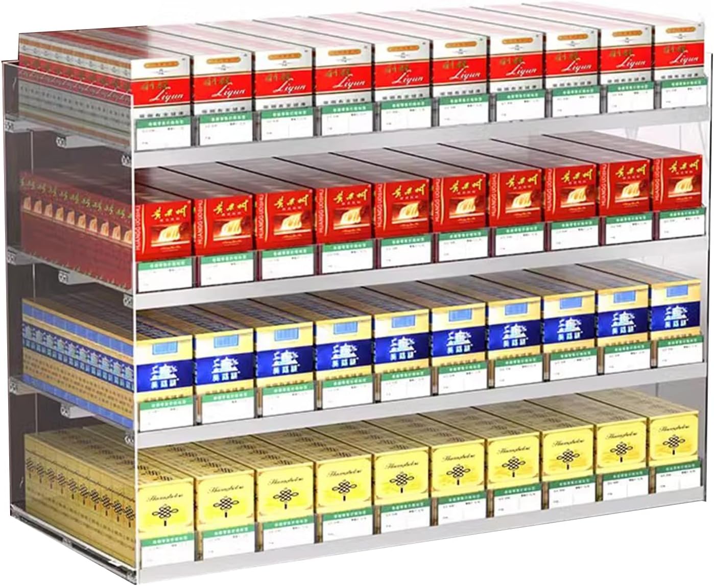 10 Packs Automatic Cigarette Display Holder - Clear Tobacco Display Stand Rack,Wall Mounted & Countertop Display Stand Rack Divider Display Case For Retail Stores Shops