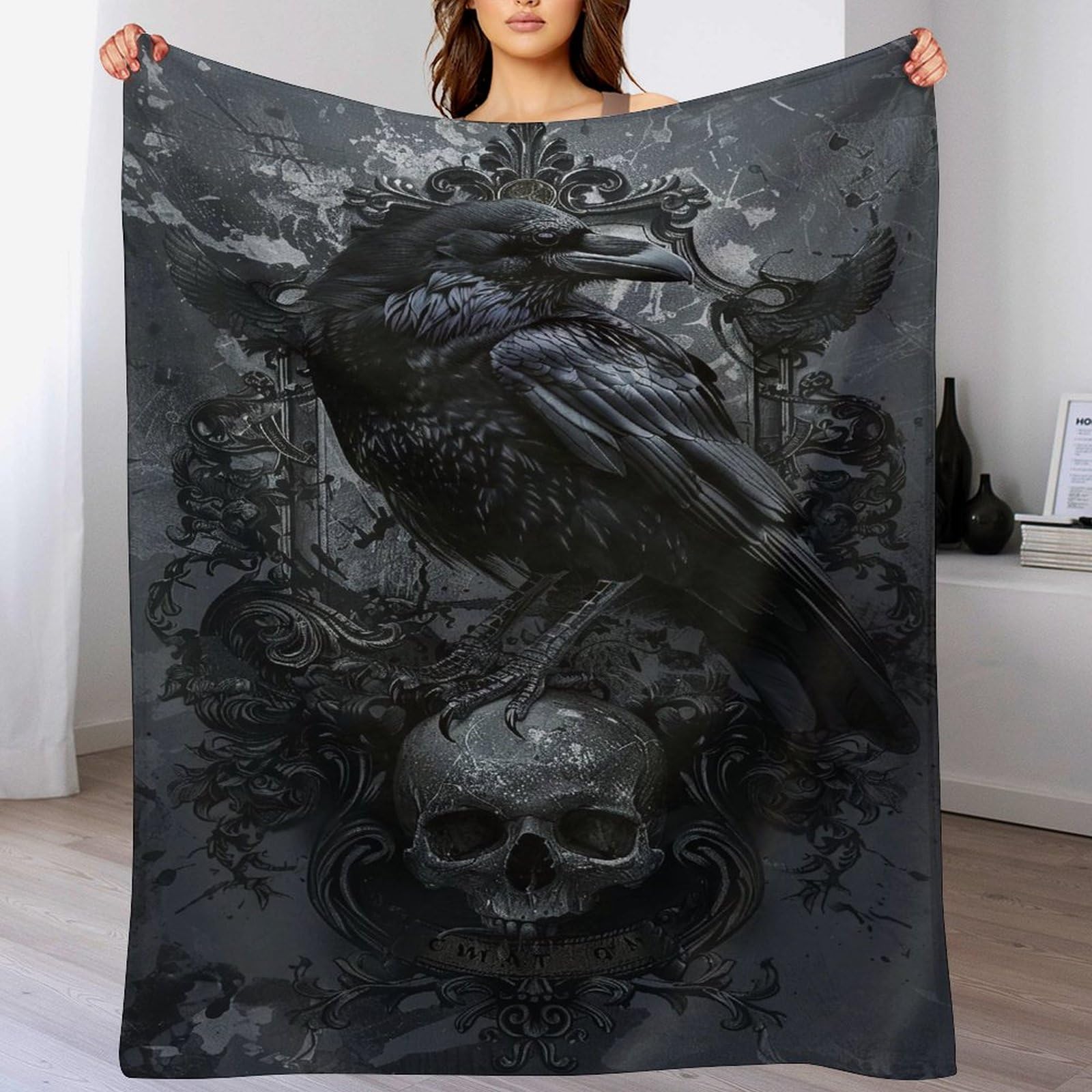 Couverture corbeau impression 3D pour remplacer les plaids lourds par un couvre-lit léger