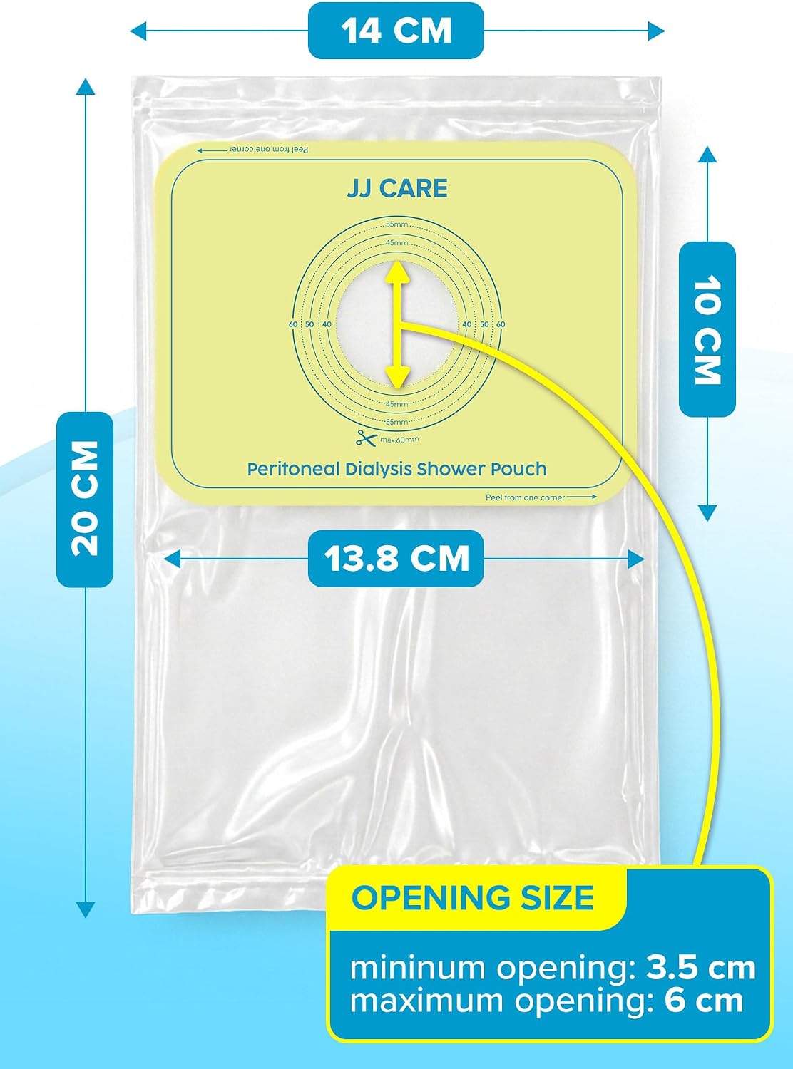 Peritoneal Dialysis Shower Pouch, Dialysis Catheter Shower Cover 100 Pack image 5