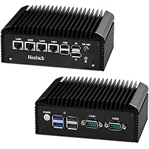 Firewall Mini PC N1504C/4T, 4 x 2.5GbE i226V LAN 2RS232 COM 6USB, DDR4 8GB RAM 256GB SSD, Fanless Router Hardware, Micro Computer Appliance, HD DP Dual Display