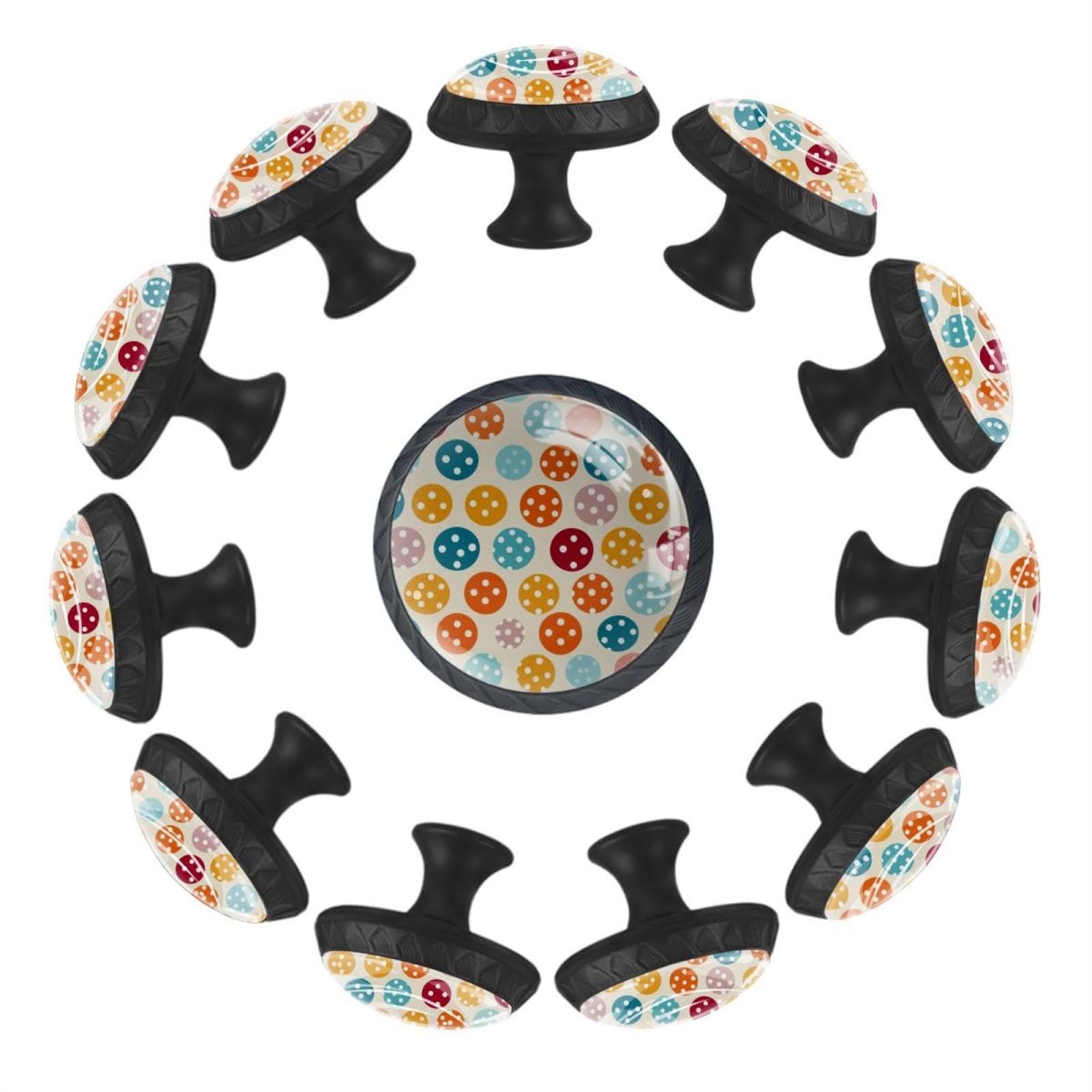 Boutons de tiroir ronds en verre colorés pour armoire cuisine et maison