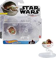 Vista 1 de Hot Wheels - Star Wars The Child Hover Pram inspirado en "The Mandalorian" con soporte de vuelo para exhibición, para niños de todas las edades.