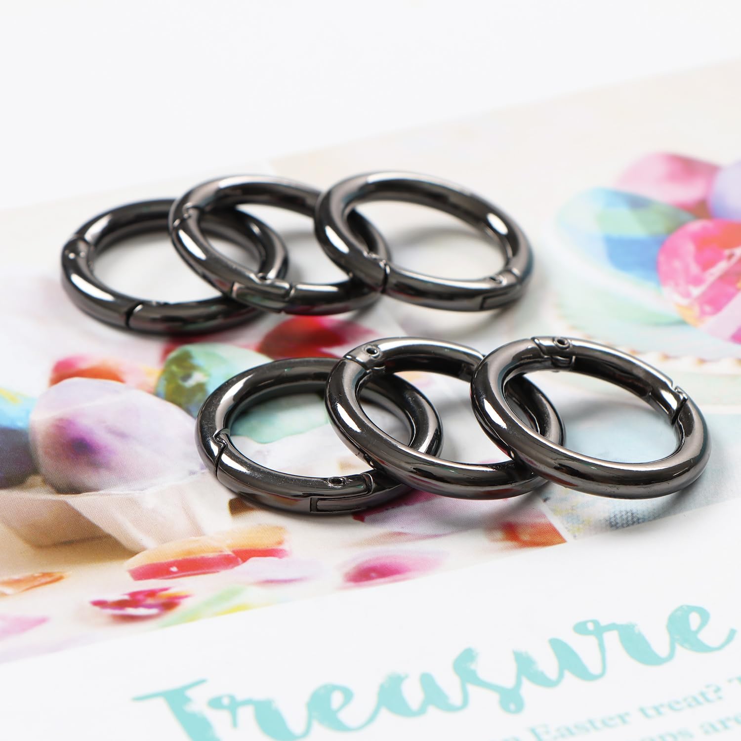 Amazon.com: 6pcs Metal Spring O Rings Round Carabiner Key Ring