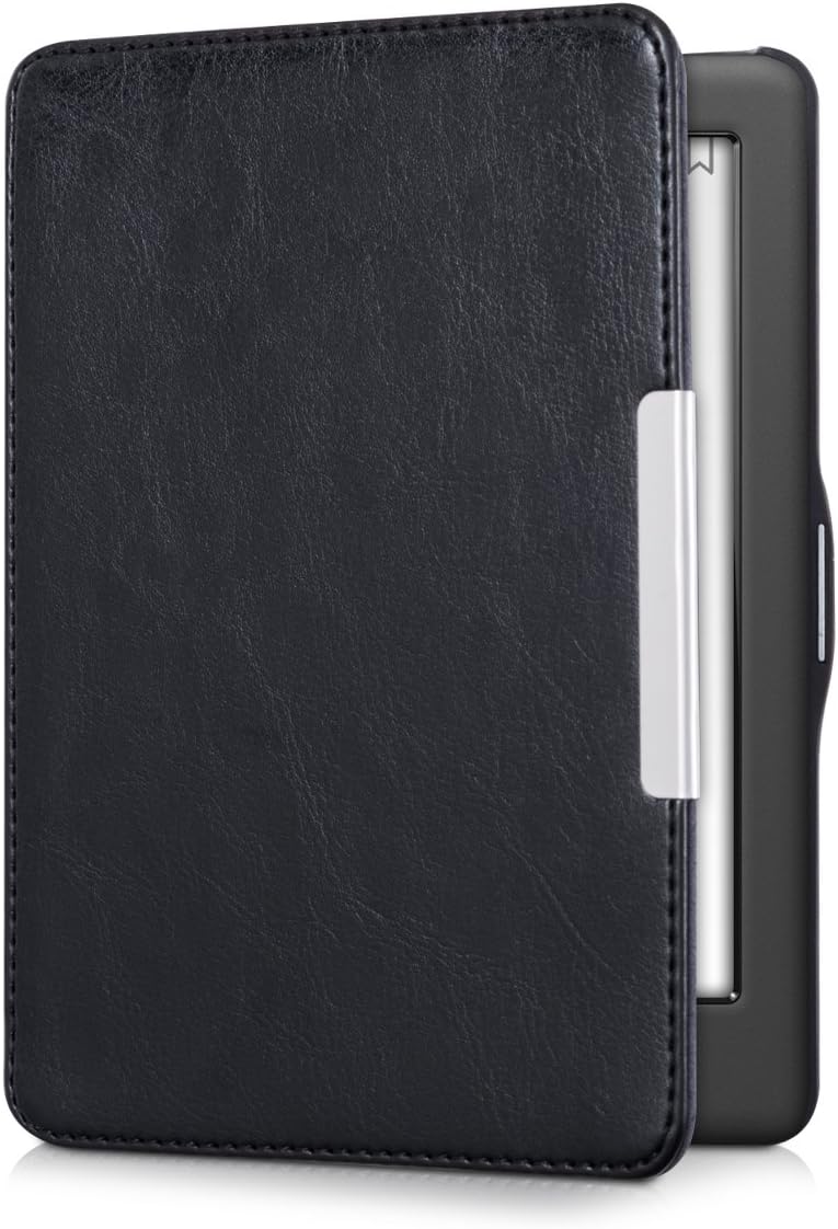 kwmobile Case Compatible with Kobo Glo HD/Touch 2.0 Case - Cover for eReader with Magnetic Closure - Black
