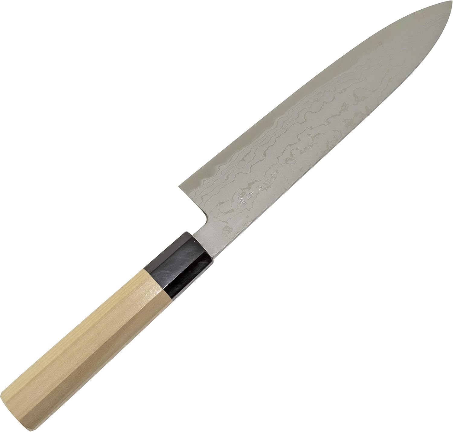 高級素材の銀三を使ったワンランク上の牛刀 プレミアムマスター2 牛刀 鋼 国産 Jk H 贈り物 ステンレス 210 安来鋼 實光包丁 日本製 名前入れ 堺包丁 堺 ラッピング プレゼント 名入れ