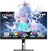 27 Monitor WQHD 2560x1440 200Hz Gaming Monitor Supports HDR 400nit, 470cdm² Brightness 127% sRGB IPS Panel Matte FreeSyncG-Sync 10.7 Billion Color Display 8-bitHi-FRC Tilt Adjustment PS5