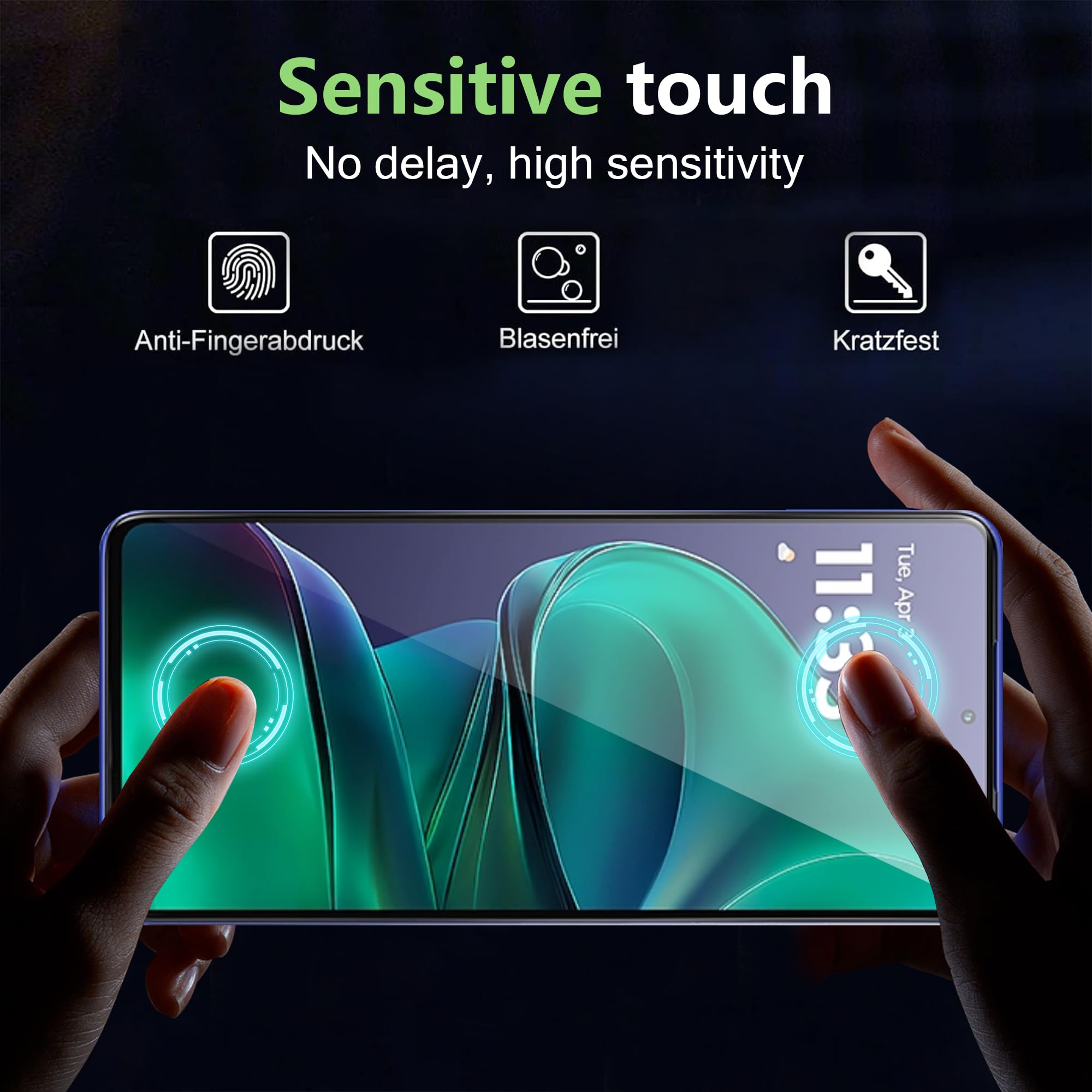 Protector de pantalla para Motolora Moto G Stylus 5G con protector de lente de cámara, dureza 9H, antiarañazos, vidrio templado, compatible con fundas, antiarañazos (paquete de 3+3)