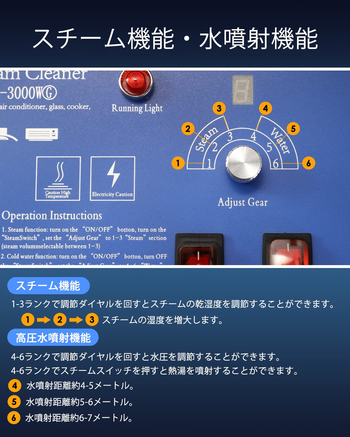 Amazon | Moongiantgo 業務用スチームクリーナー 高圧洗浄機 スチーム