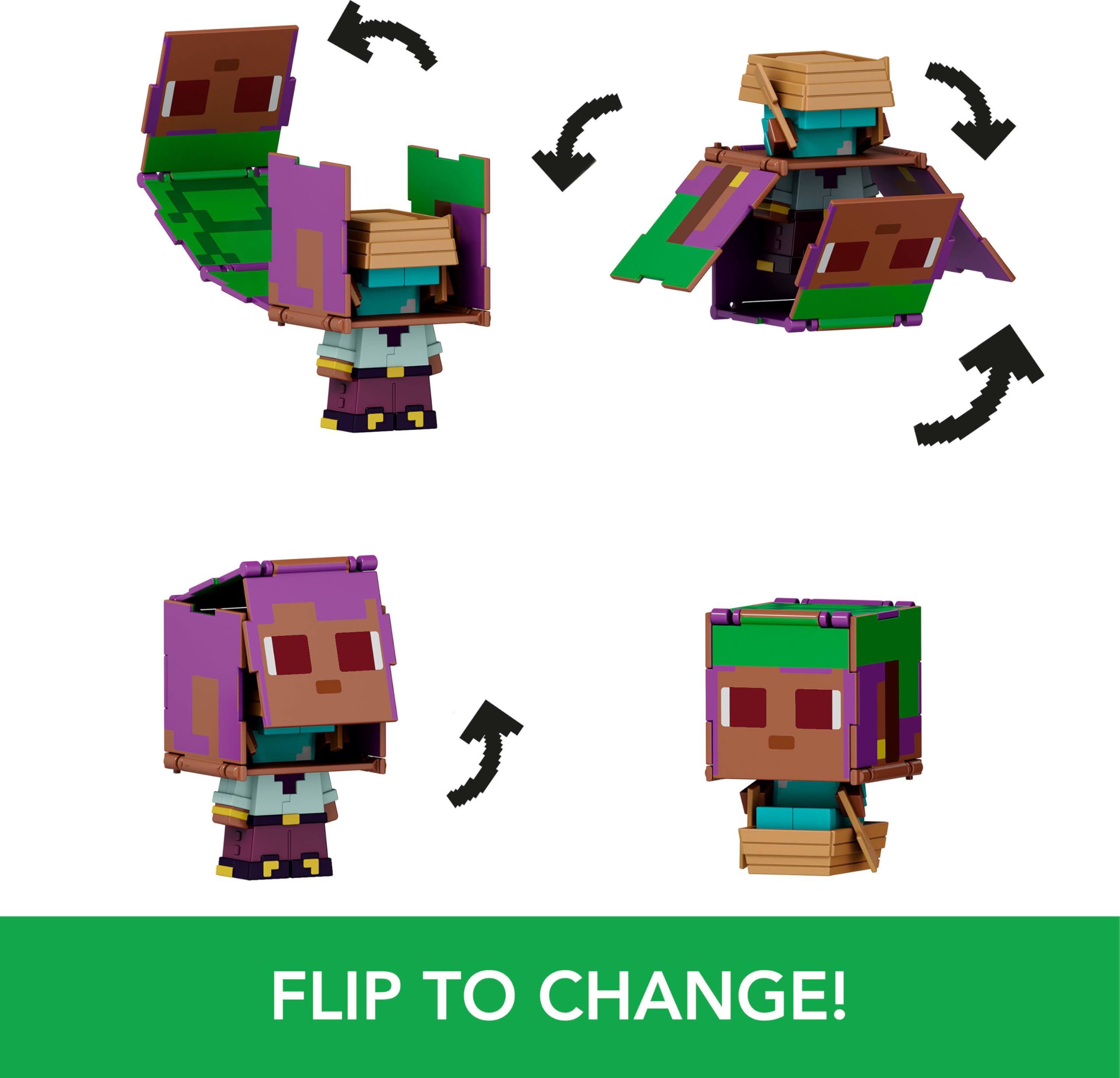 Minecraft Dolphin Craft-A-Block Figure – Authentic Pixelated Character Toy From Mattel - View #5