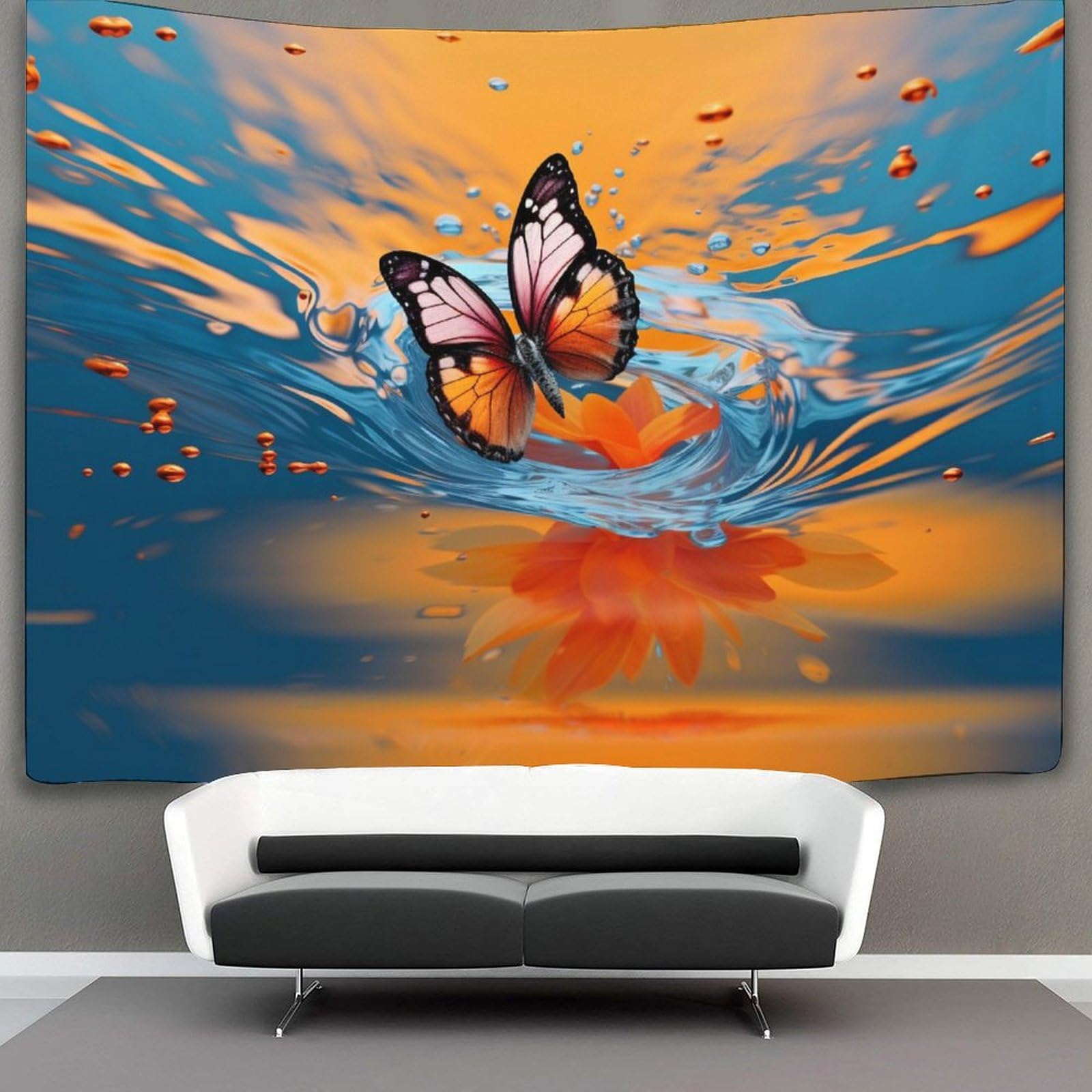 kaiyun Butterfly Tapestry Bedroom Aesthetic Indie Wall Room Decor Wall Hanging,Wall Art 180cmx230cm