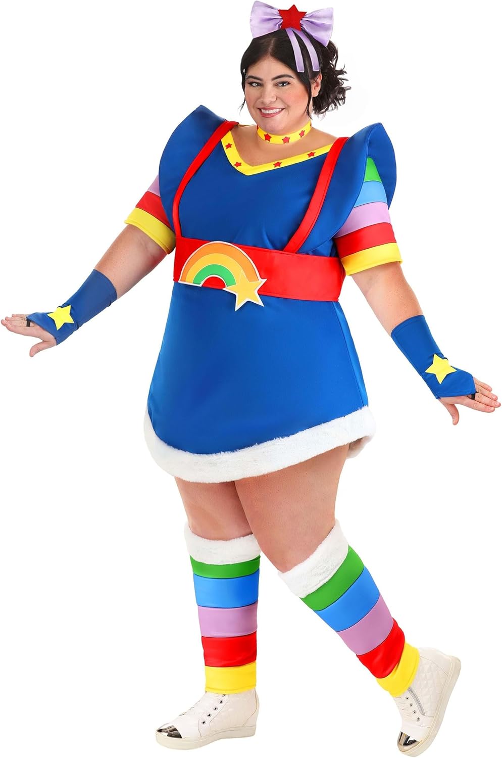 Adult Plus Size Rainbow Brite Costume Women's Rainbow Brite