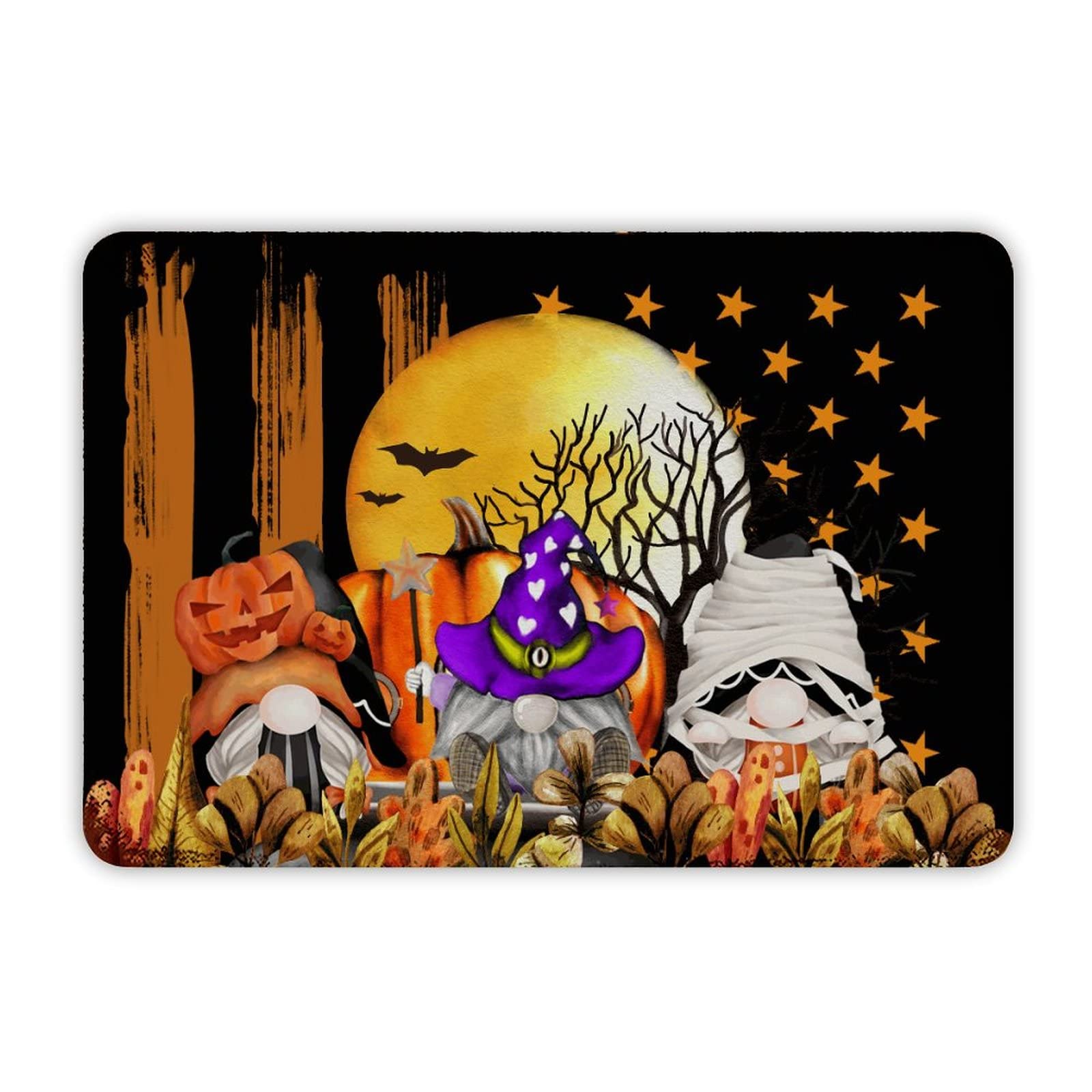ENEDNATE Farmhouse Rustic Aluminum Sign American Flag Pumpkin Gnome Halloween Full Moon Metal Sign Retro Aluminum Tin Sign for Kitchen Bedroom Living Room Wall Art Door Hanger Home Decor Sign 8"x12"