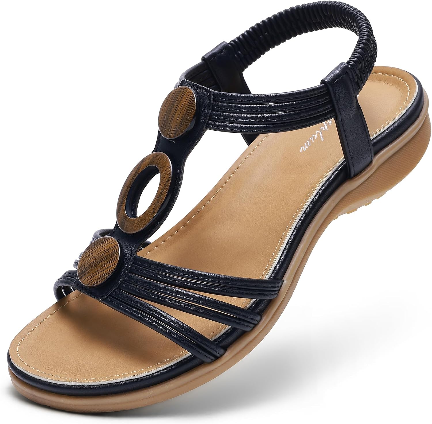 Littleplum Womens Flat Sandals Arch Support Bohemian Gladiator Sandals Comfortable Walking Shoes for Summer Dress Beach Vacation