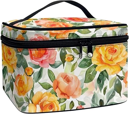 Vista 243 de doginthehole Bolsa de maquillaje, bolsa de cosméticos de viaje, bolsa de aseo portátil grande, organizador de accesorios para mujeres y niñas