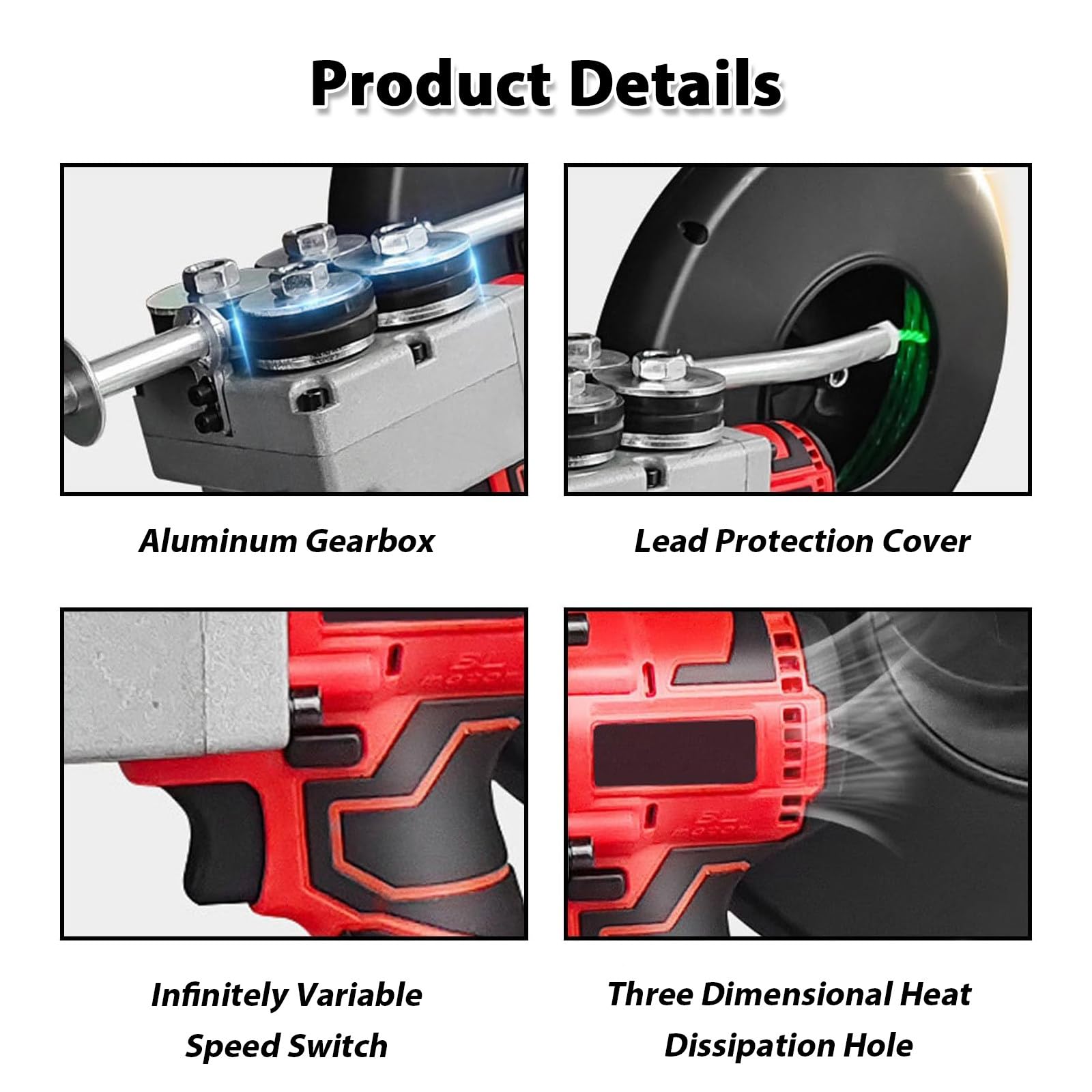 Pasa Cables Electricos Pasacables Electrico Automatico Fuerza 0-550Nm Velocidad 40m/min Autonomía 3-4 Horas para Fontaneros Cableado Construcción Hidroeléctrica 2×Batteries(15Cells)
