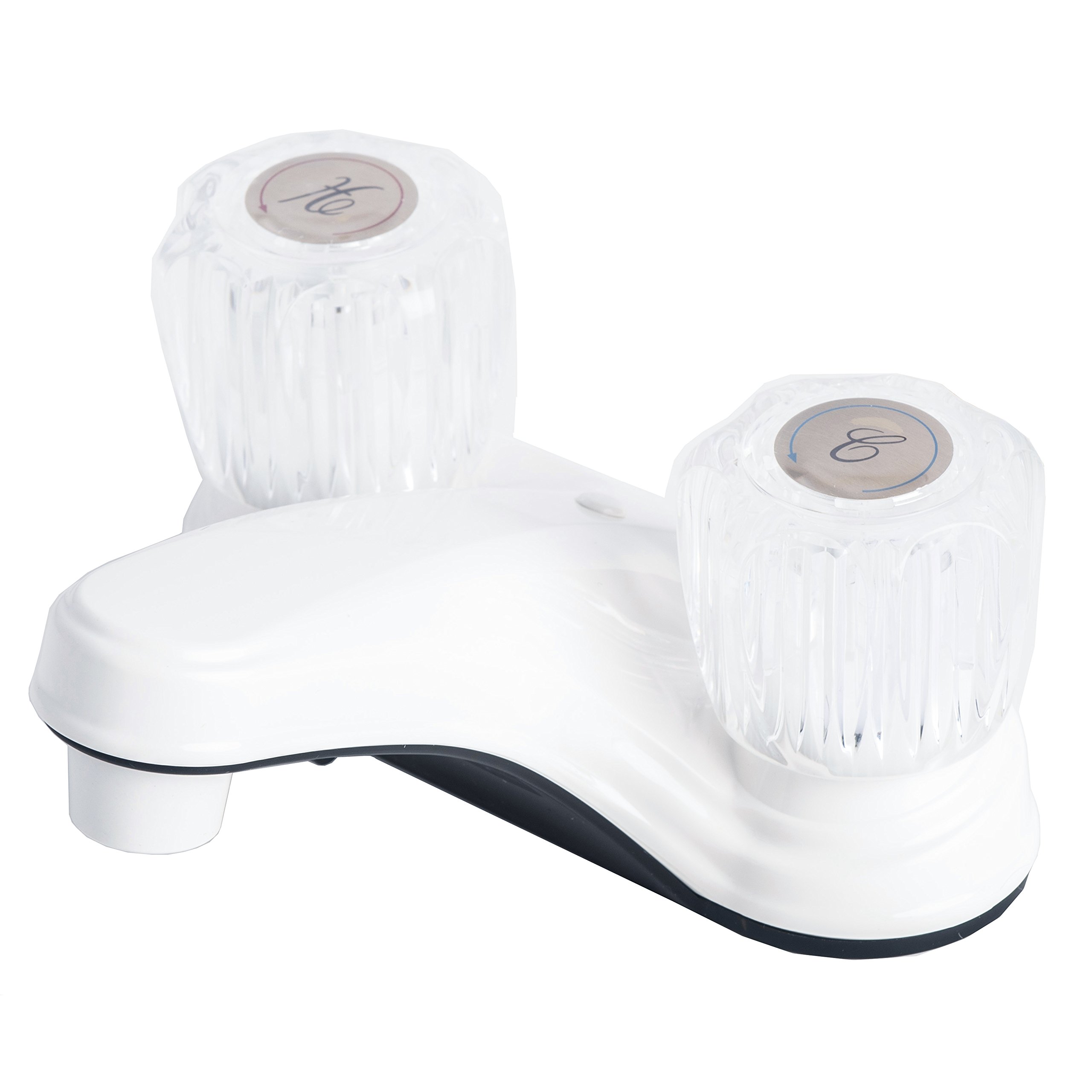 Laguna Brass 2000AWT RV Mobile Home Non-Metallic Centerset Lavatory Faucet, White Finish