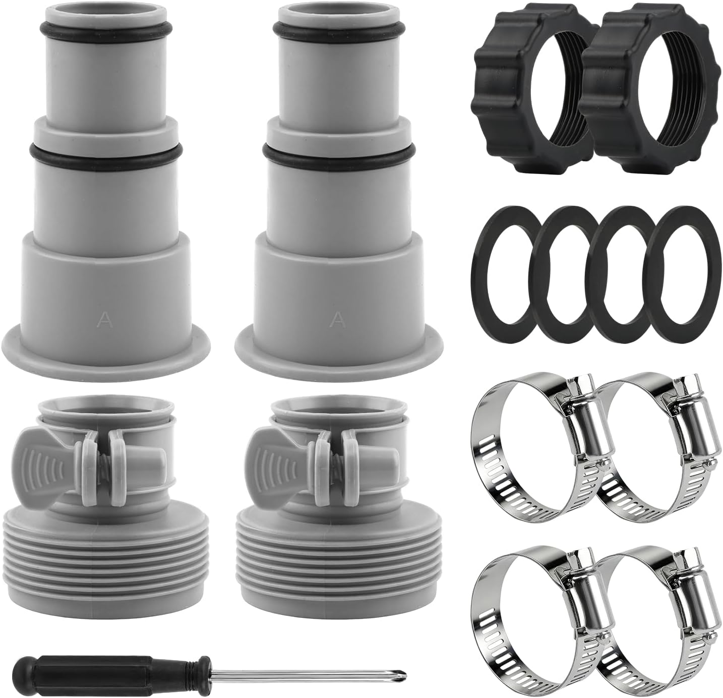 Adaptador de manguera para piscina tipo A & B, 13 piezas