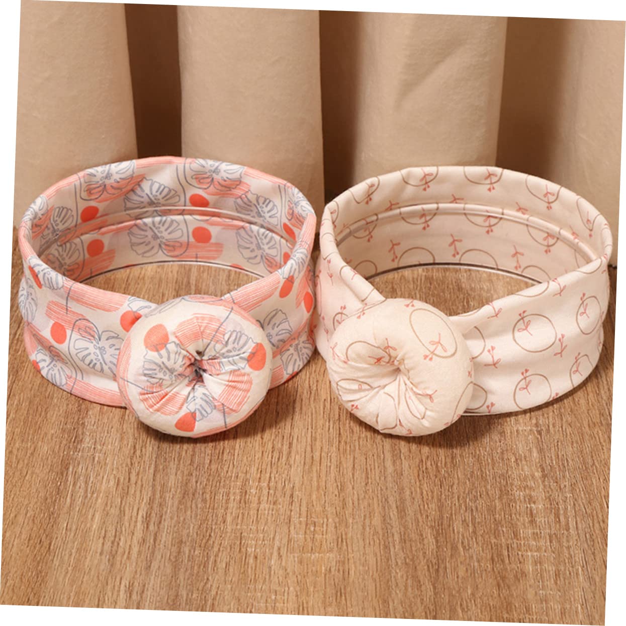ibasenice 4 Sets Süßes Baby-donuts-stirnband Für Neugeborene Mädchen Geknotete Wraps Haarband Aus Weicher Baumwolle Zubehör Für Kleinkinder 3 Stück X 4