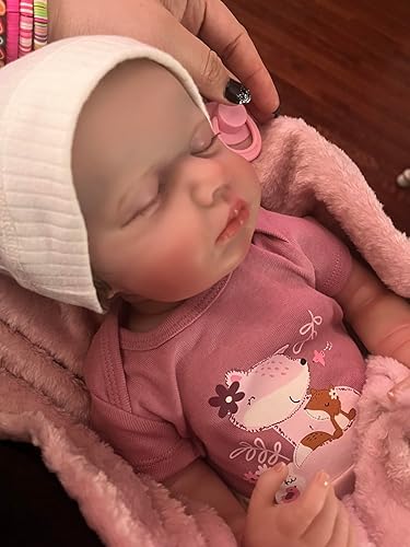 Miniatura 5 de KOKOMANDY Muñecas de bebé Reborn de 20 pulgadas, linda muñeca realista de cuerpo completo de silicona para dormir, bebés recién nacidos, regalos