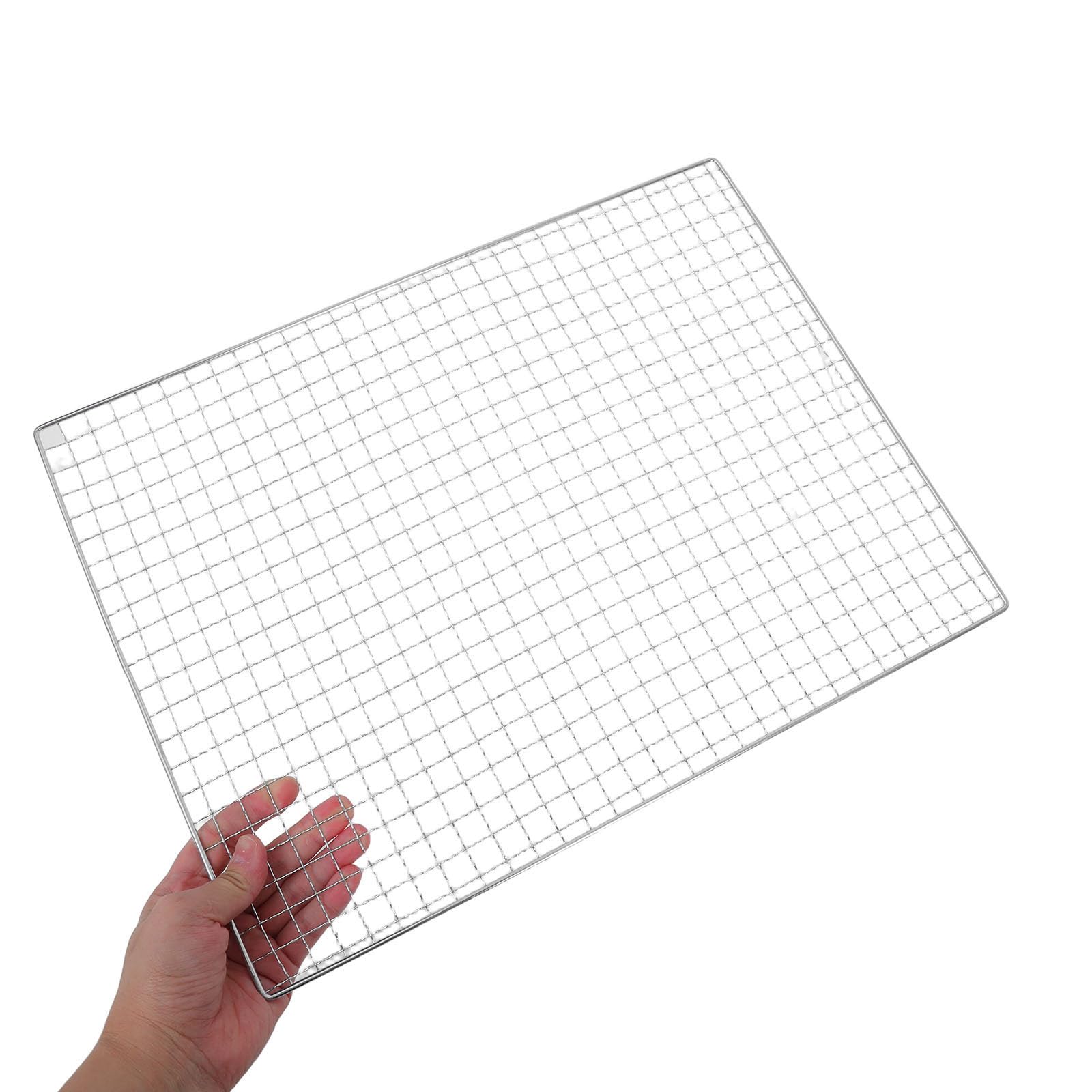 Grille de Cuisson Barbecue Rectangulaire 10 Pièces en Acier Inoxydable