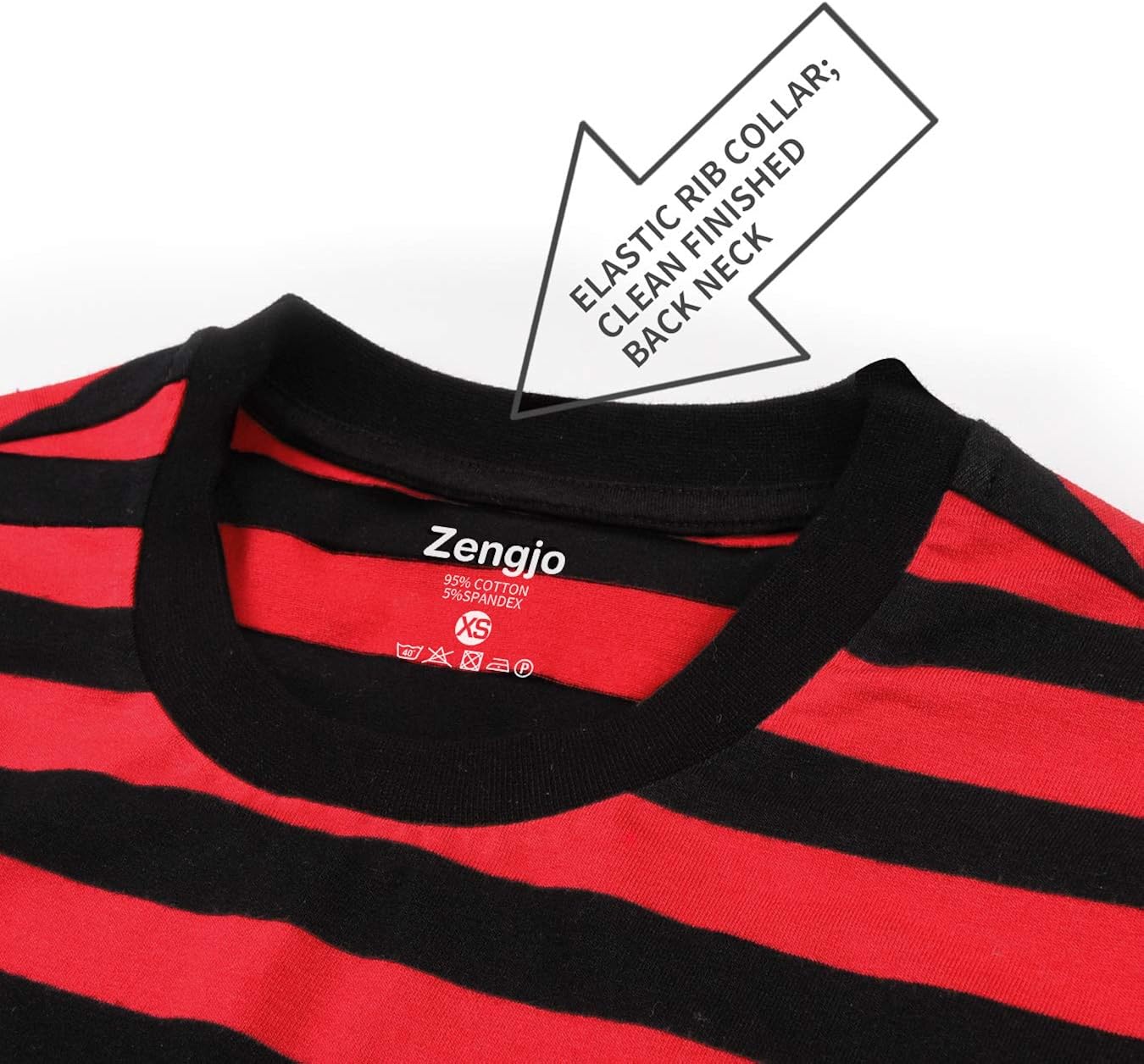 Zengjo Mens Striped Shirt Short Sleeve 