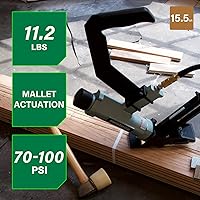 Vista 3 de Metabo HPT Engrapadora para pisos, Clavadoras neumáticas de preferencia profesional en herramientas para pisos, Grapadora neumática con mango