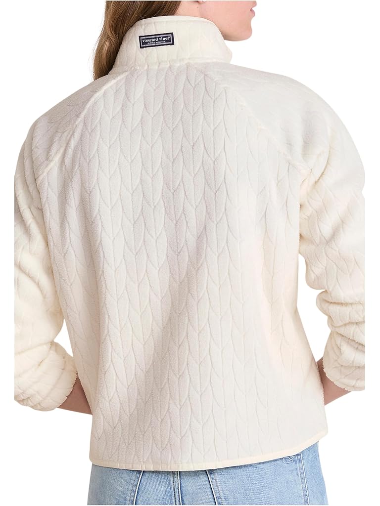 White Vineyard Vines Harbor Fleece Jacket
