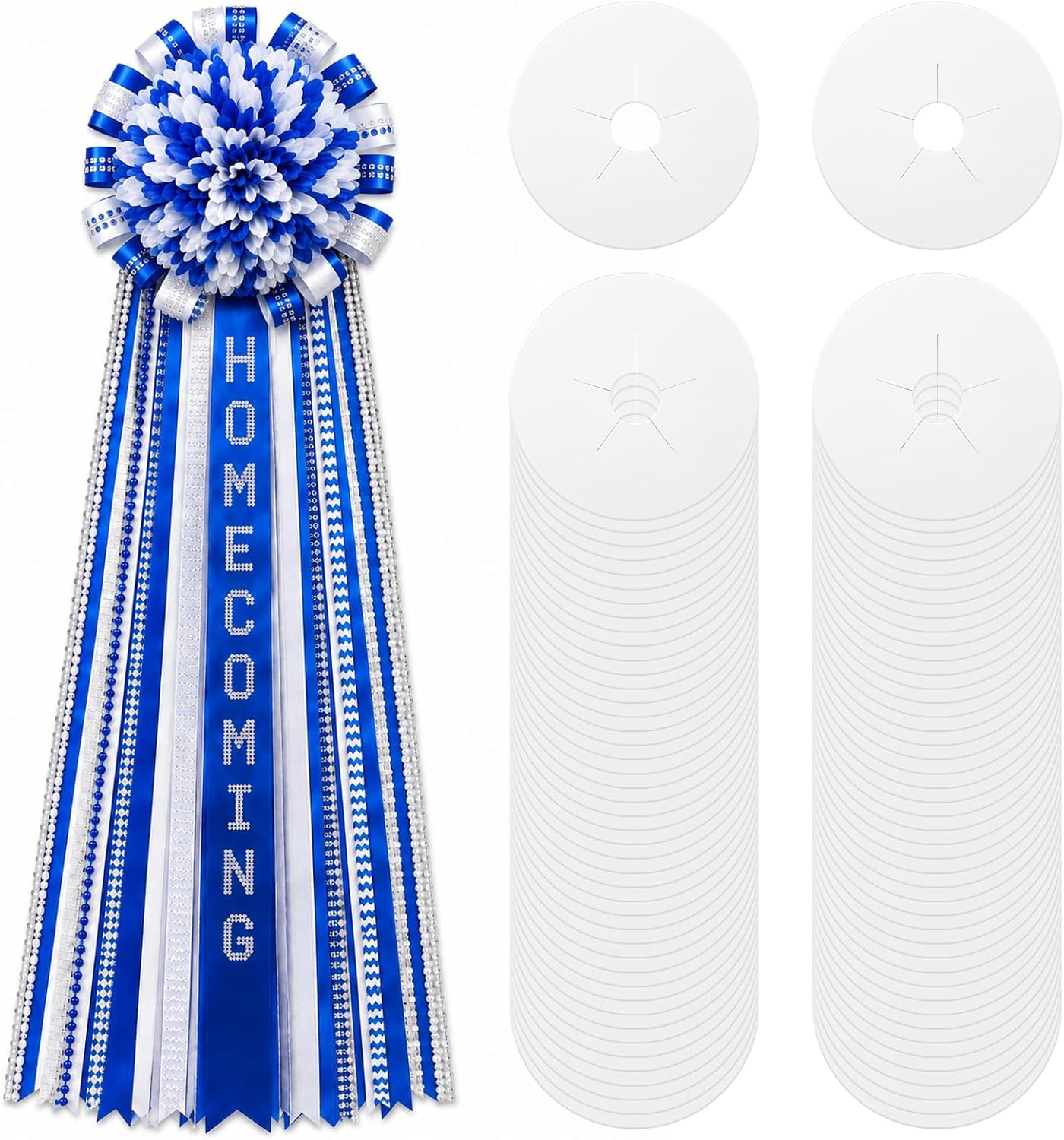 200 Pcs 6 Inch Homecoming Mum Backer Homecoming Mum Supplies Cardboard Homecoming Mum Accessories Candle Drip Protector for Homecoming Party DIY Decorations