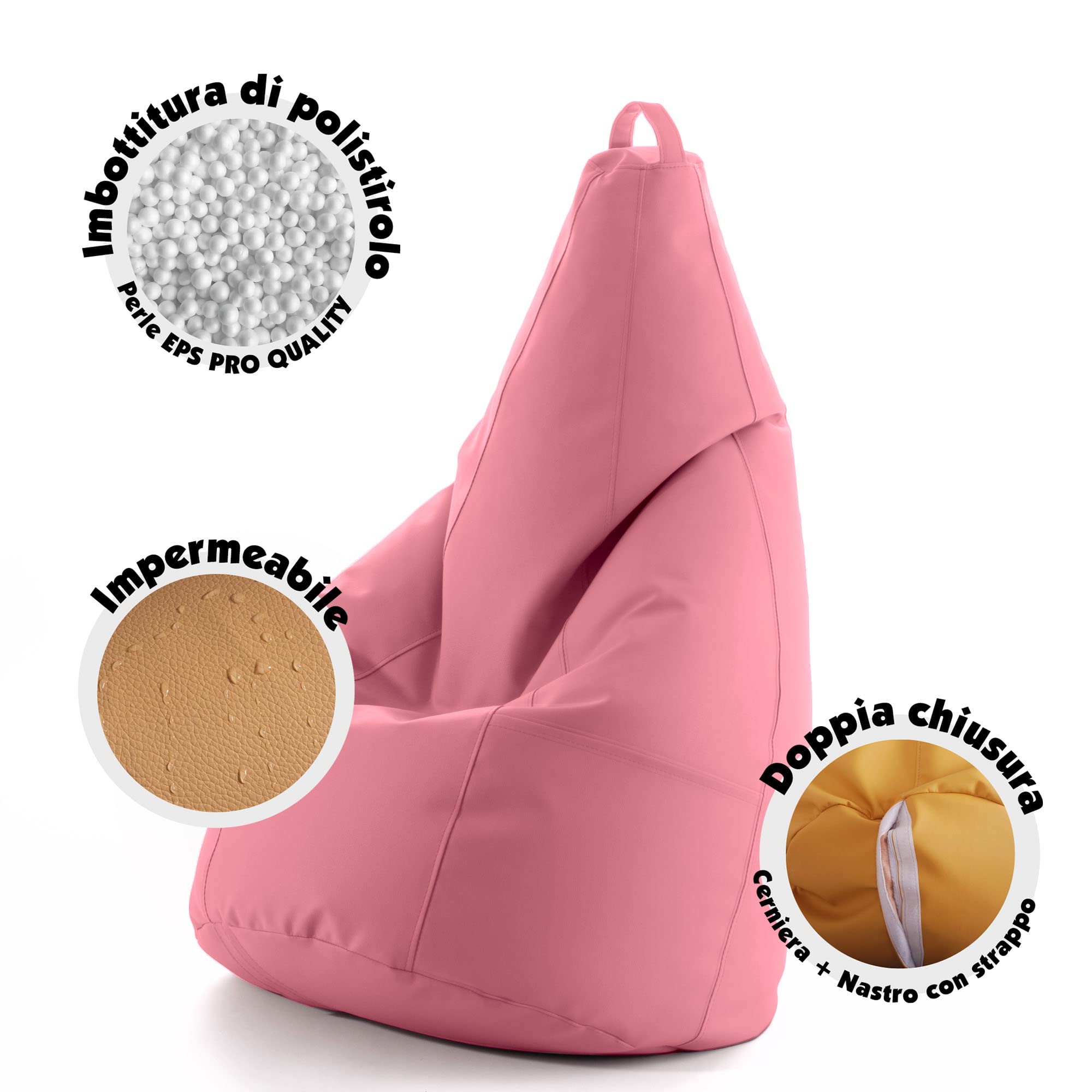 Poltrona A Sacco Pouf In Poliestere Pelo Design Mucca Avalli &ndash; Acquista