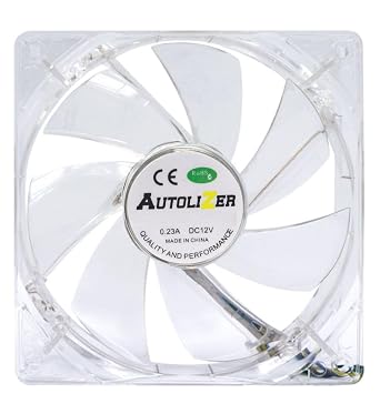 80mm White LEDs PC Fans, Sleeve Bearing Silent Cooling Fan for Computer PC Cases, CPU Coolers