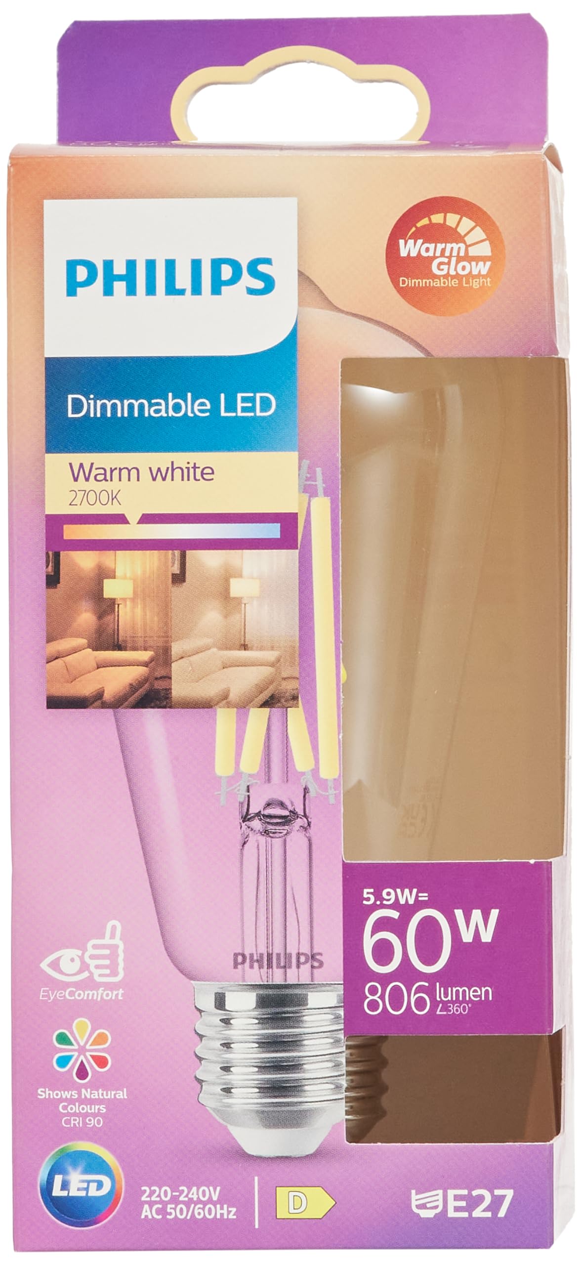 Philips LED Classic 60W ST64 E27 Kısılabilir Filament Ampul…