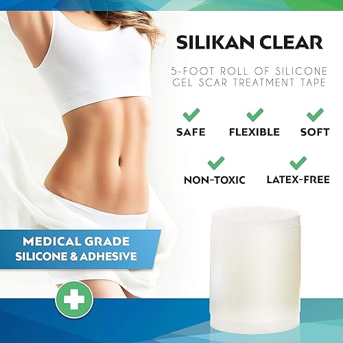 Miniatura 3 de Cinta de silicona transparente de gel para cicatrices  Tiras médicas transparentes para recuperación corporal, mama, cara y quemaduras. Descubre la