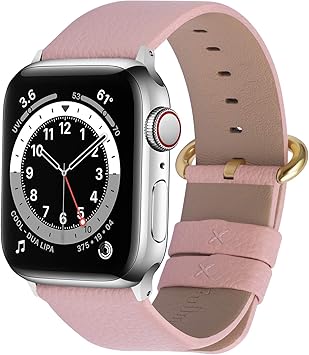 Amazon.com: Fullmosa Compatible Apple Watch Band 38mm 40mm 41mm 42mm 44mm  45mm Leather Compatible iWatch Apple Watch SE \u0026 Series 7 6 5 4 3 2 1, 42mm  44mm 45mm Peach + Golden Buckle : Cell Phones \u0026 Accessories