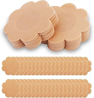 40 Pieces Nipple Lift Cover Pasties Pads Stickers Women Breast Petals Nipless Pasty Boob Skin Nude Invisible Waterproof Swim Disposable Nipplecovers Sticky Satin Covers