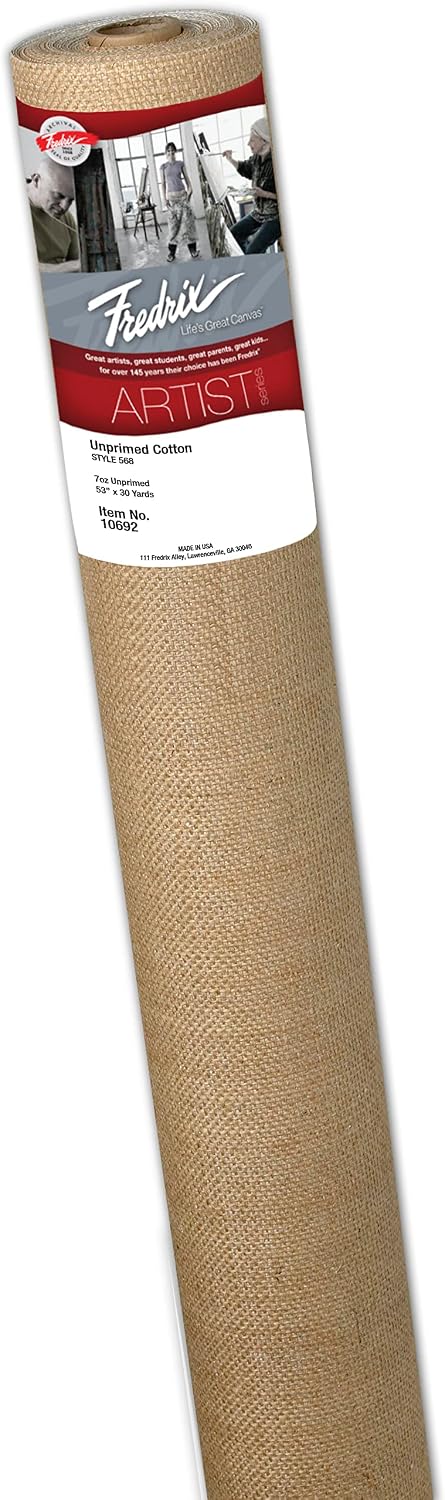 Tara Materials Fredrix TAR-1069-30 52" x 30 yd 7 oz Medium Unprimed Cotton