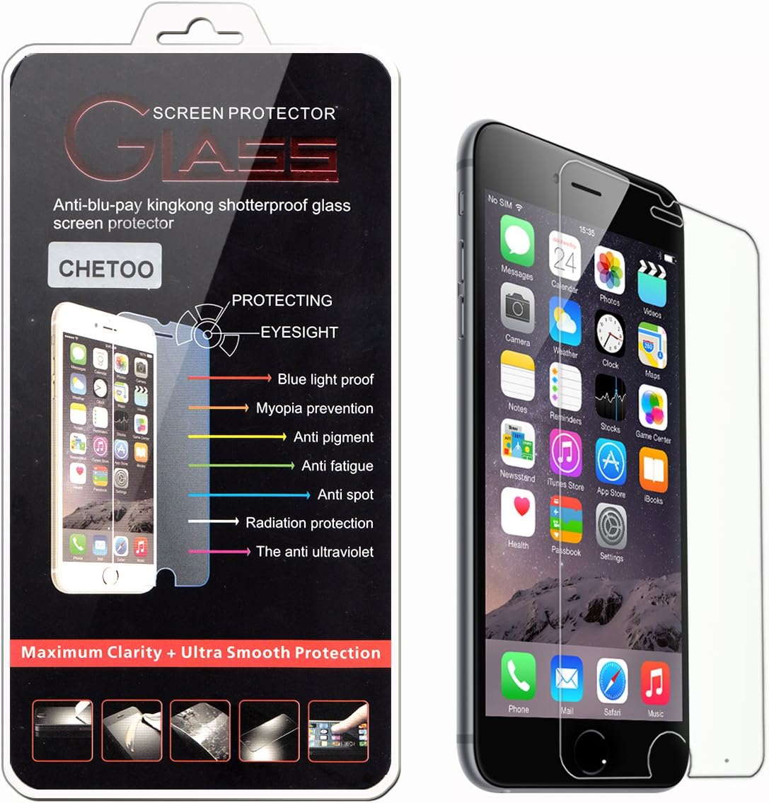 Iphone 6 Plus Iphone 6s Plus Smart Screen Protector ,Chetoo [Tempered Glass Protection] Iphone 6s Plus 5.5" Premium Ballistic Nano 0.2mm Tempered Glass Screen Protector