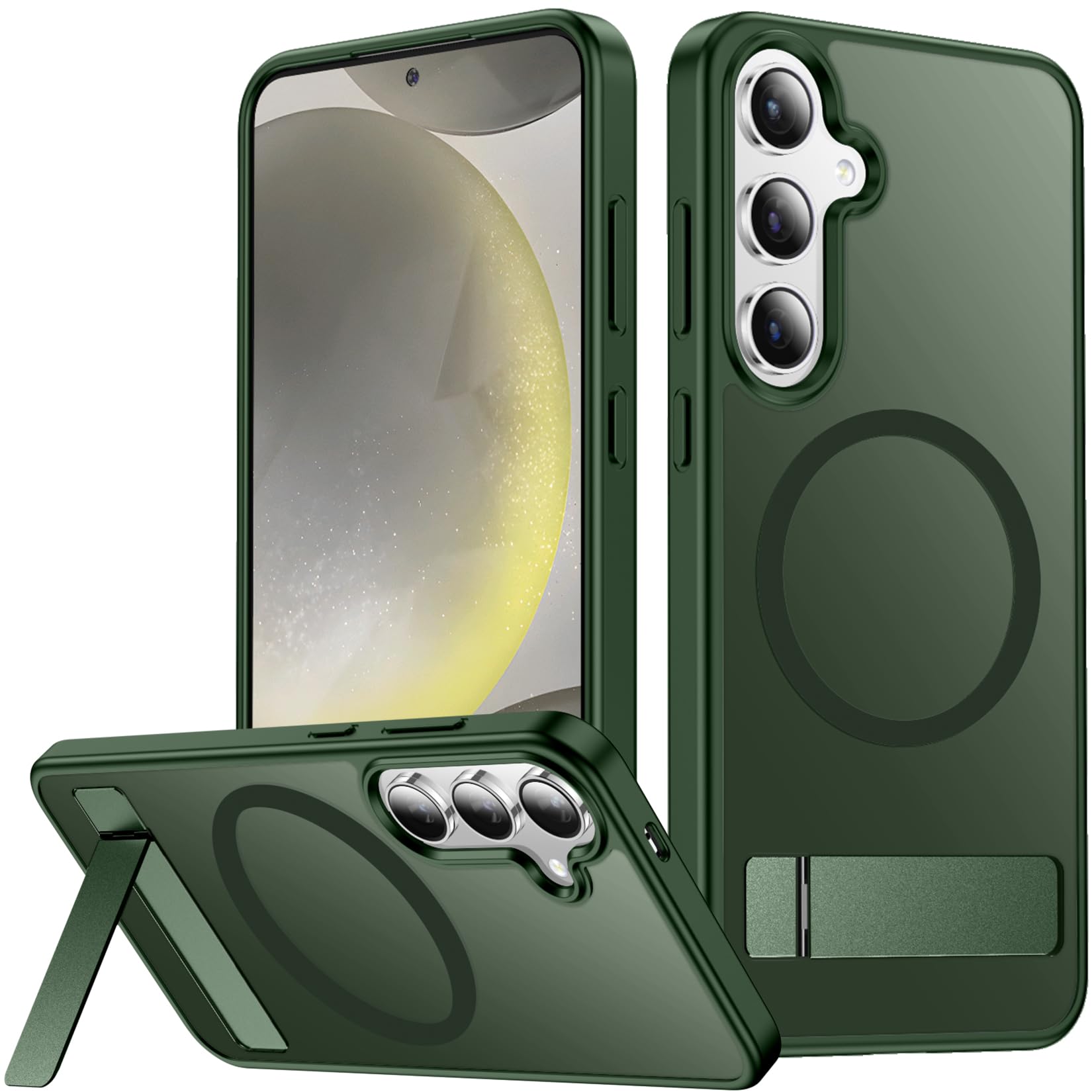 SPIDERCASE for Samsung Galaxy S24 Plus Case, Built-in Stand, Green