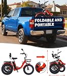 Electric Tricycle for Adult Folding E Trike Adult 3 Wheels Bicycle Peak 1350W Motor Electric Trike 48V15.6AH Lithium Battery 20 * 4.0” Fat Tire & Rear Differential 3 Wheels Ebike Z13