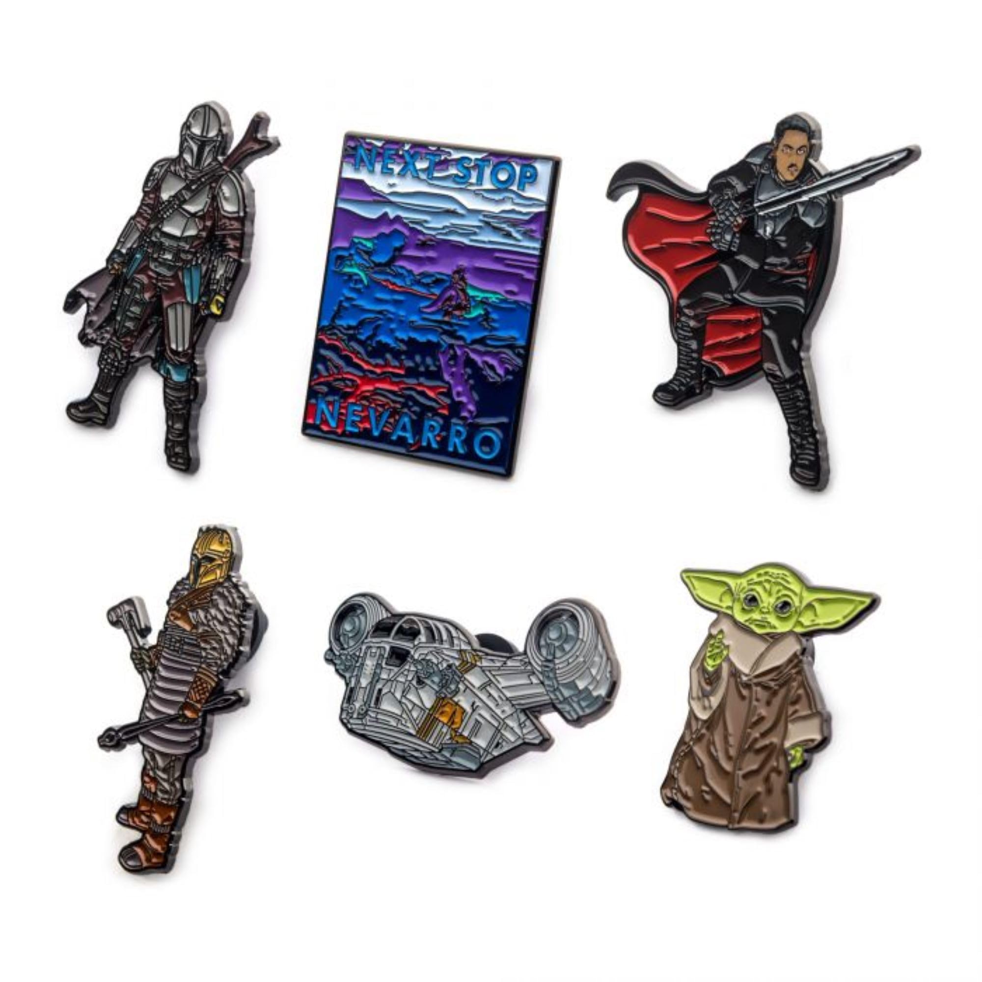 Star Wars Smalto 6 Pin Set, Nevarro, Metallo, Senza pietre preziose