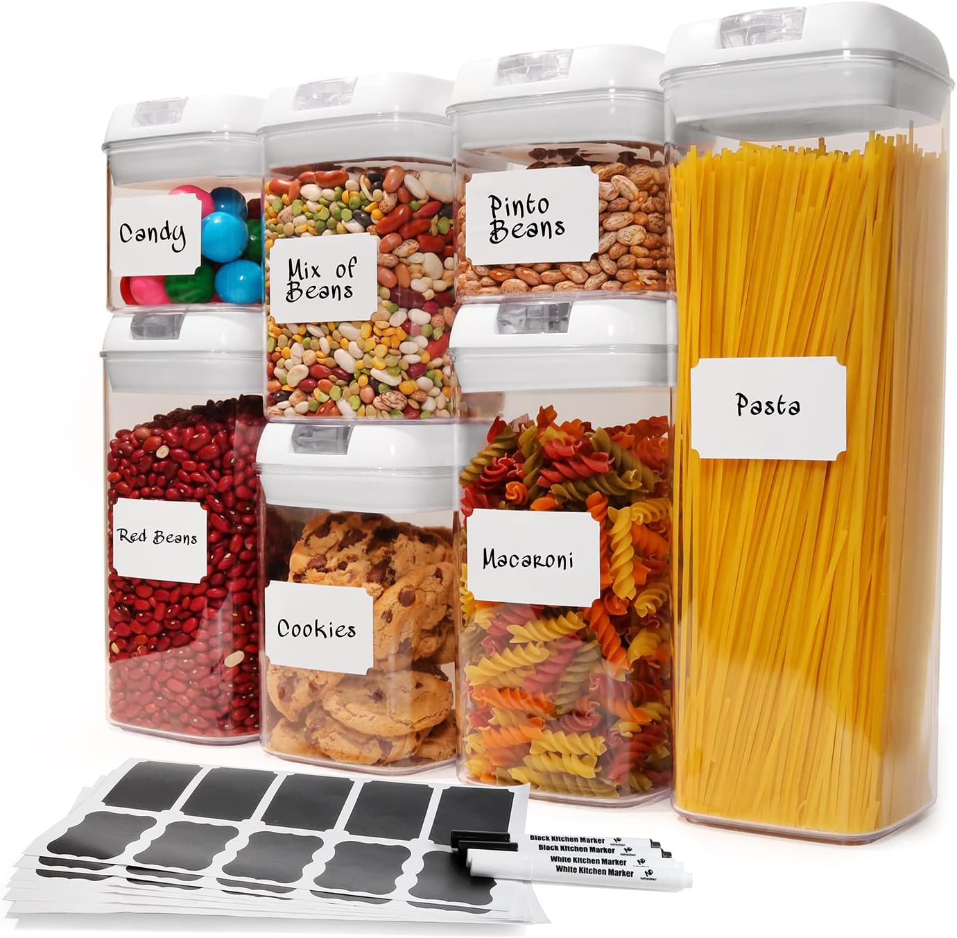 7 pc Airtight Food Storage Containers with Lids for Kitchen