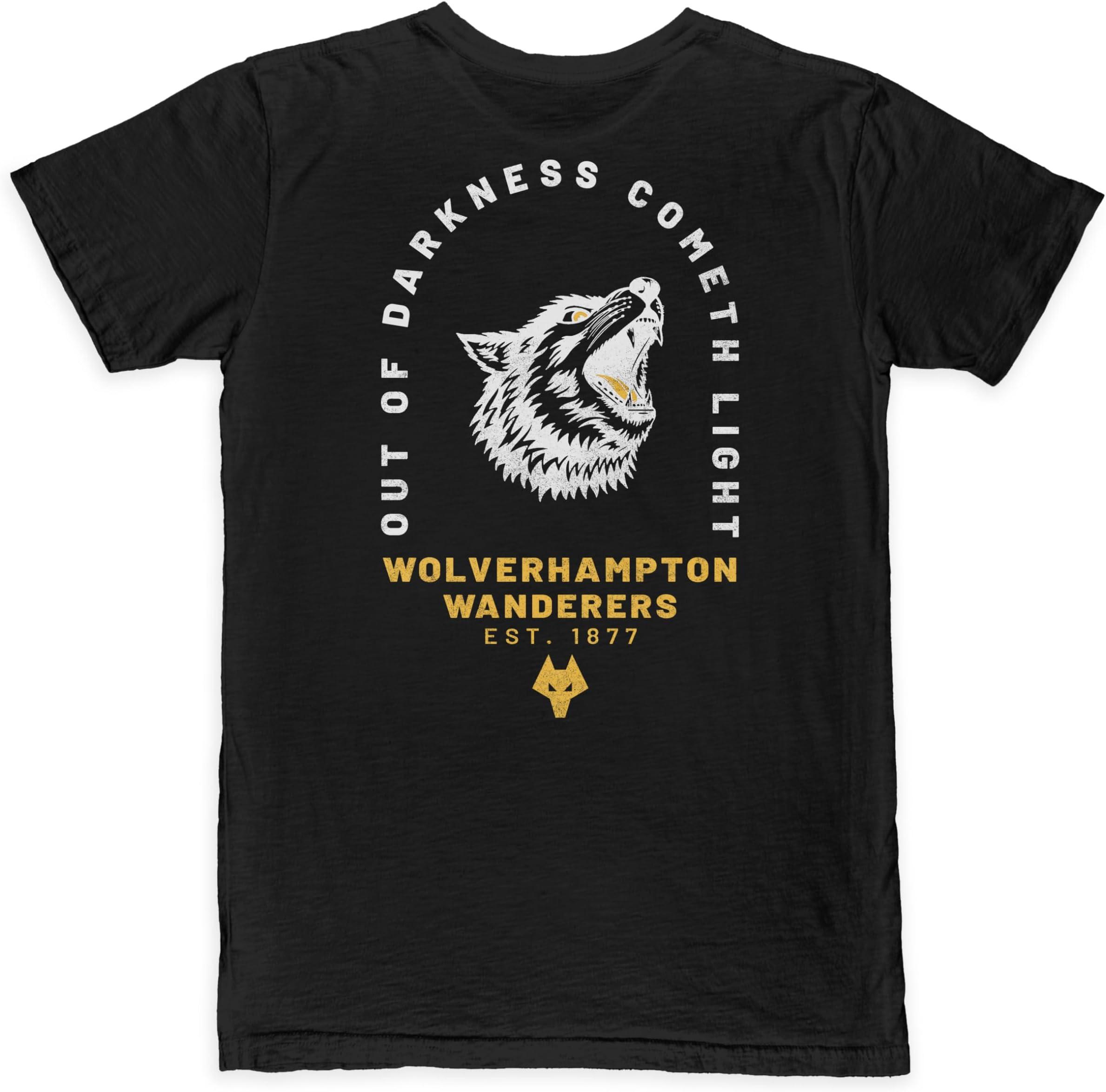 Wolverhampton FC Darkness Cometh Light Arch Premium Cotton Slub T-Shirt - Black