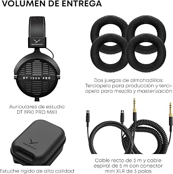 beyerdynamic DT 1990 Pro MKII Studio Headphones, Open, 30 ohms
