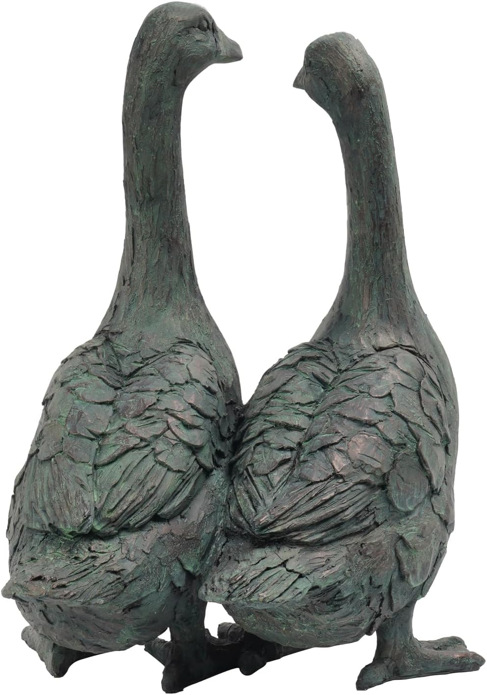 DiliComing Porch Goose Statue Set - Large Resin Outdoor Garden Decor, 17 inch Lawn Goose Sculptures Couple, Front Porch Decor Yard Art - Image 7