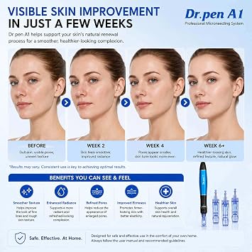 30pcs Dr. Pen Ultima A1 Original Replacement Cartridges – 12 Pin Model, Sterile & Hygienic, for Balanced Skin Care Coverage, for Face & Body, Home Care & Salon Use, Compatible with Dr. Pen A1