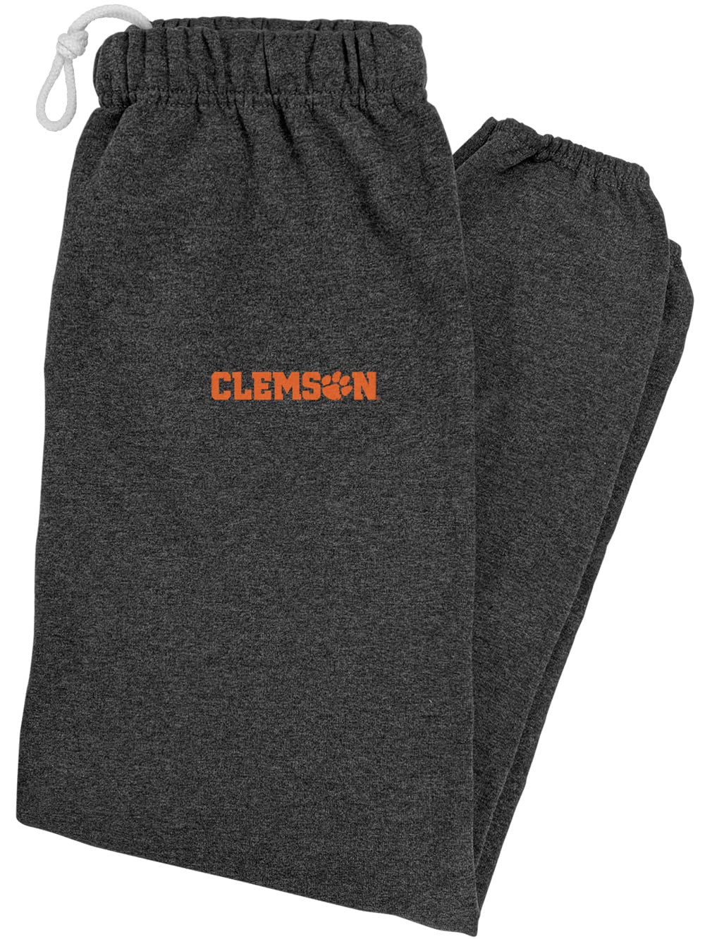 LOGOVISION Clemson University School Logo Mens Jogger Sweatpants, Charcoal Heather, Large