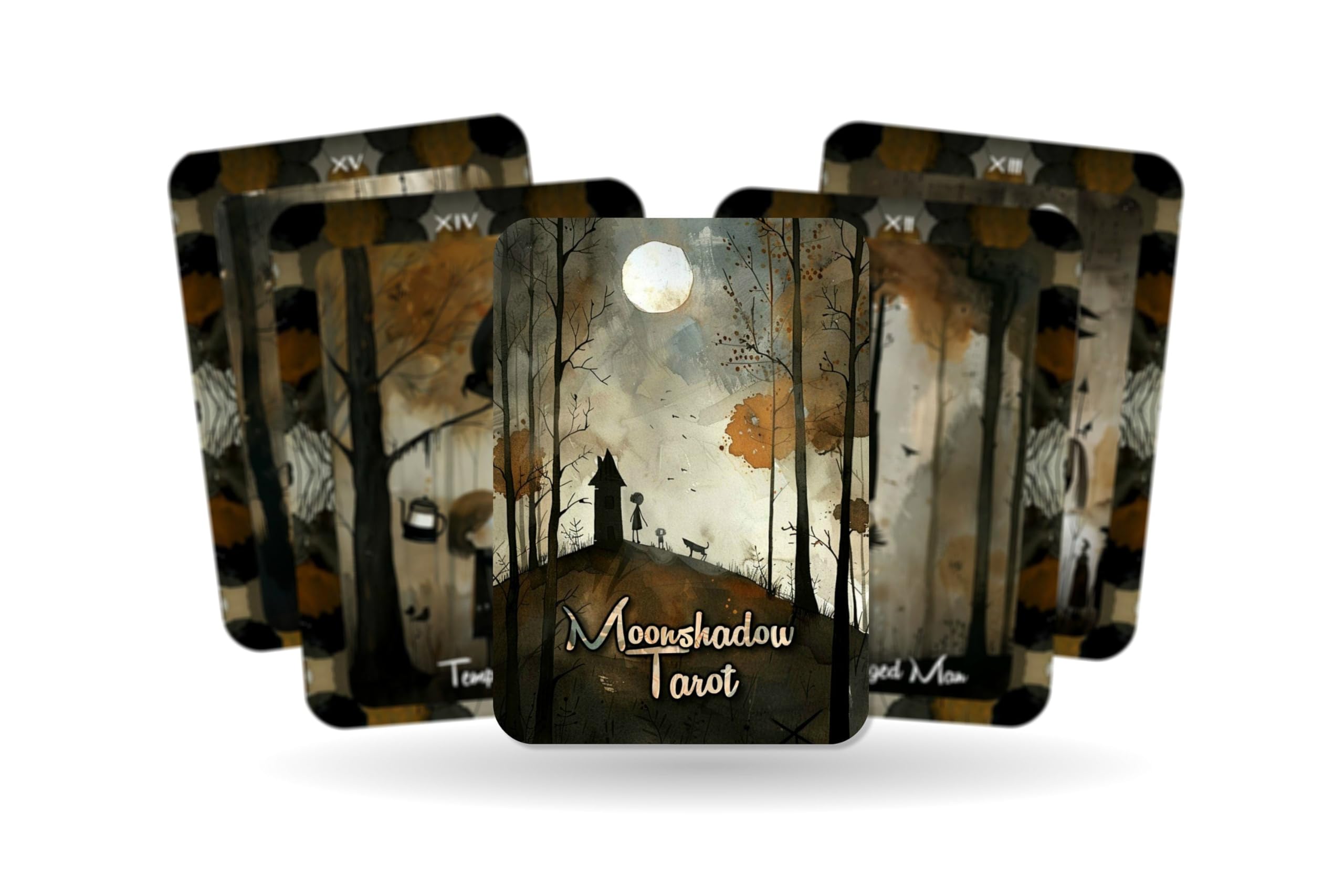 Moonshadow Tarot - 78 Cartes de Tarot Illustrées avec Livret et Boîte de Rangement