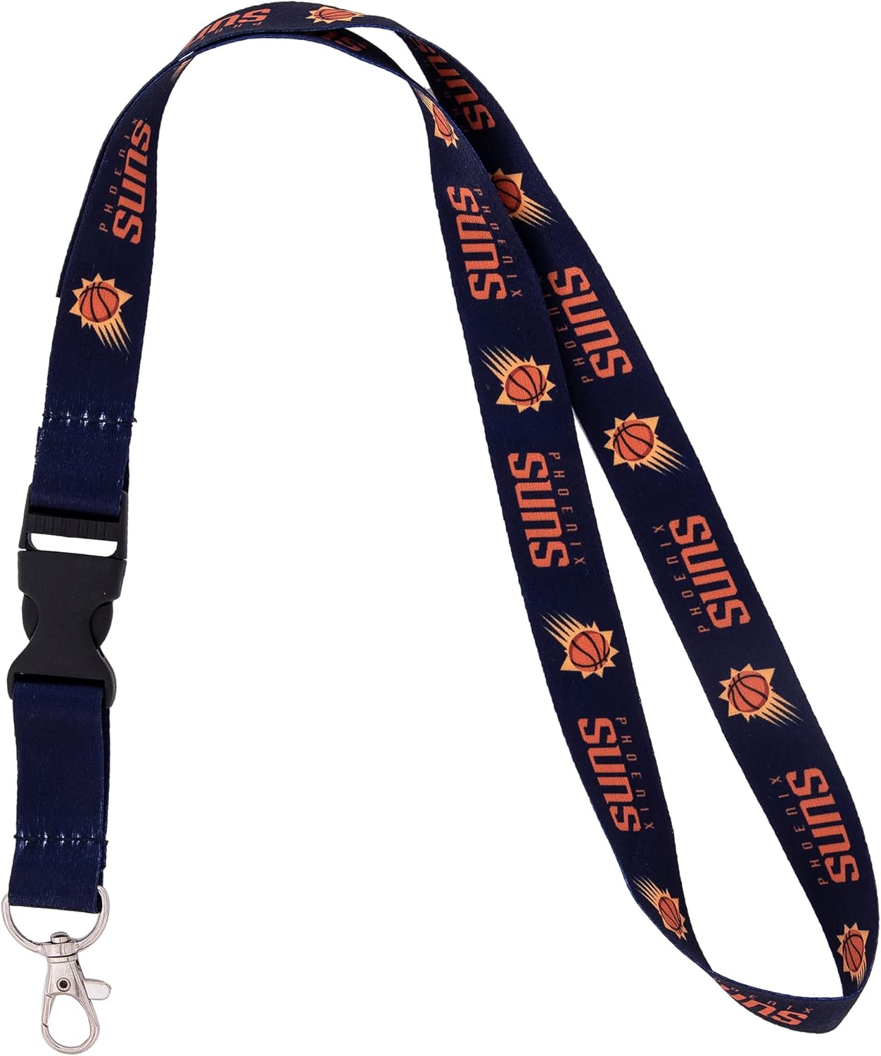Desert Cactus Phoenix Suns Lanyard Keychain Detachable NBA Breakaway Snap Buckle National Basketball Association Car Keys ID Badge Holder (Lanyard 1)