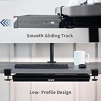 Vista 5 de VIVO DESK-DR22L - Cajón deslizante extraíble para debajo de la mesa de 22 pulgadas para escritorio de oficina, organizador de almacenamiento poco