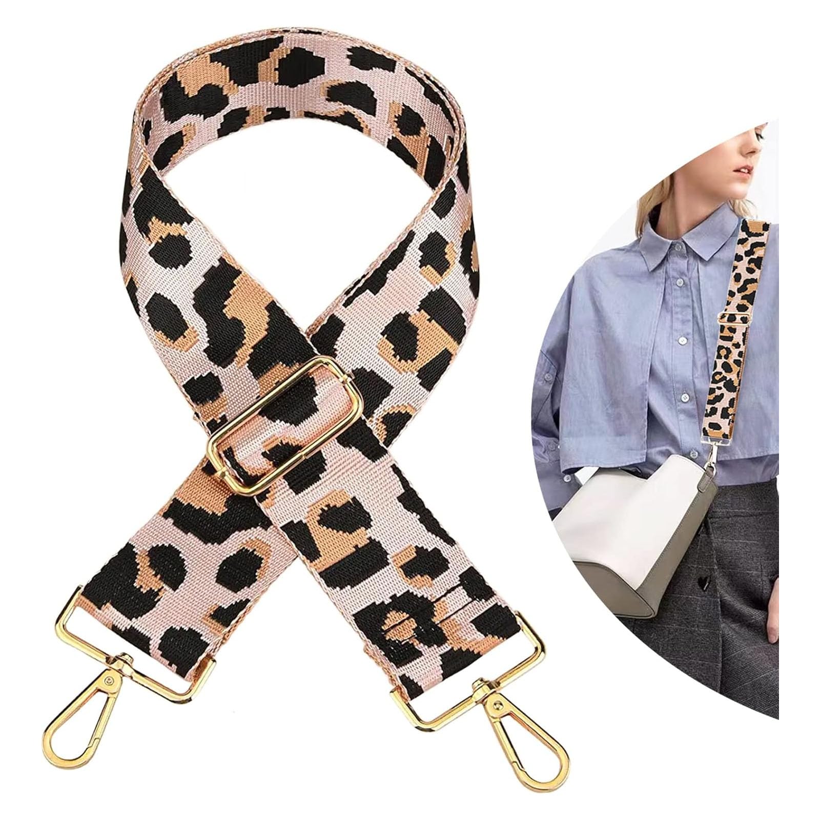 Bag Strap, Bag Straps for Sling Bag,Leopard Print Bag Strap, Adjustable Shoulder Strap for Handbags, Canvas Sling Bags for Women, Bag Belt Strap for Daily Fashion Use-image-40